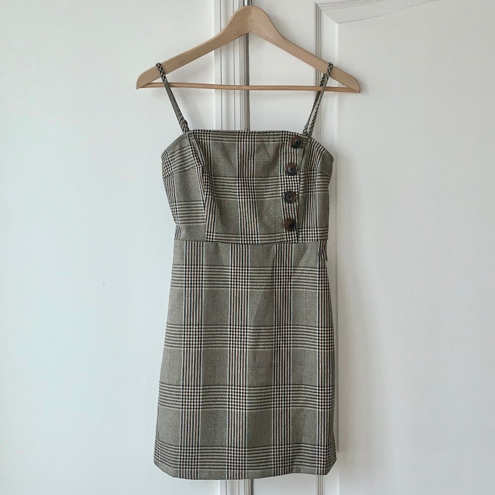 Urban Outfitters Plaid Checked Mini Dress